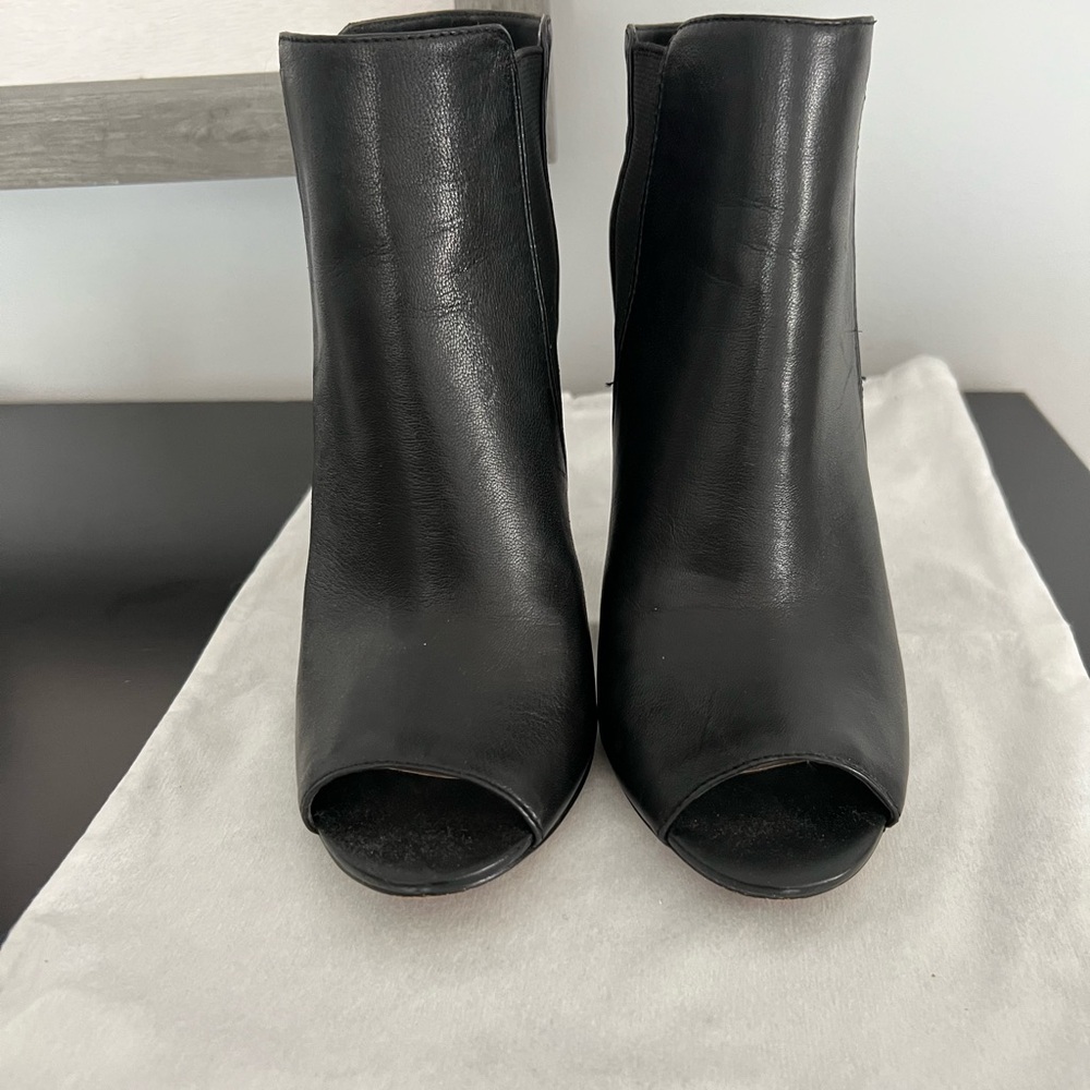 Vince Camuto Black Leather Ankle Booties